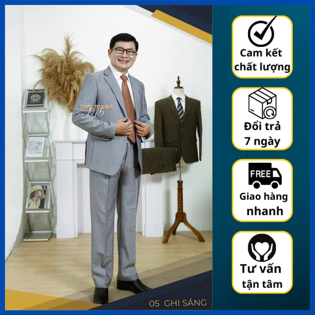 Vest hồng ngọc trung niên cao cấp, bộ vest trung niên xuất khẩu ( Tặng cà vạt )