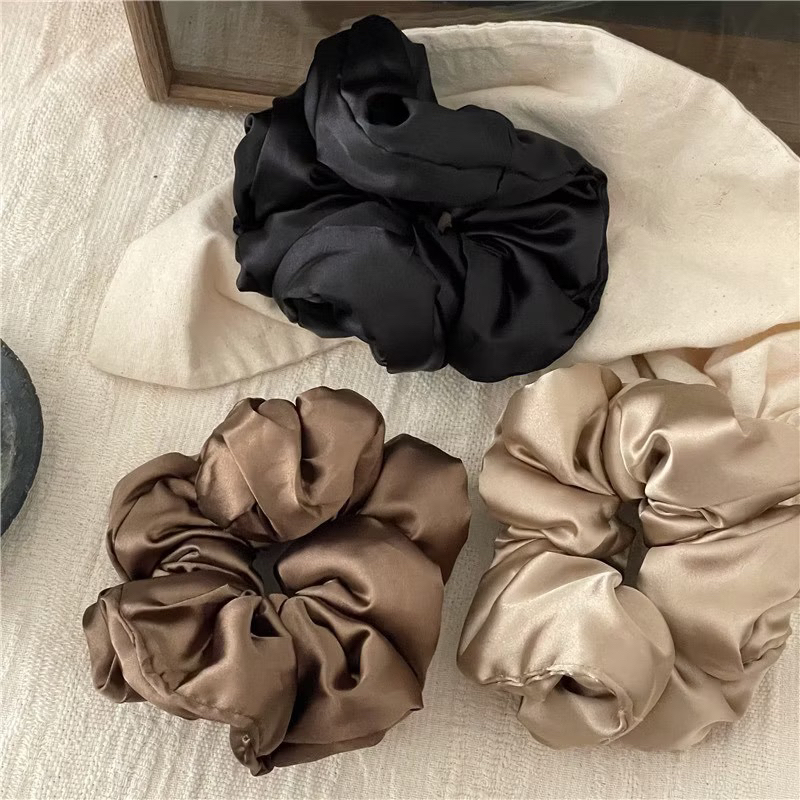 Bộ 2 Kẹp Tóc, Scrunchies to quấn bông phồng xinh