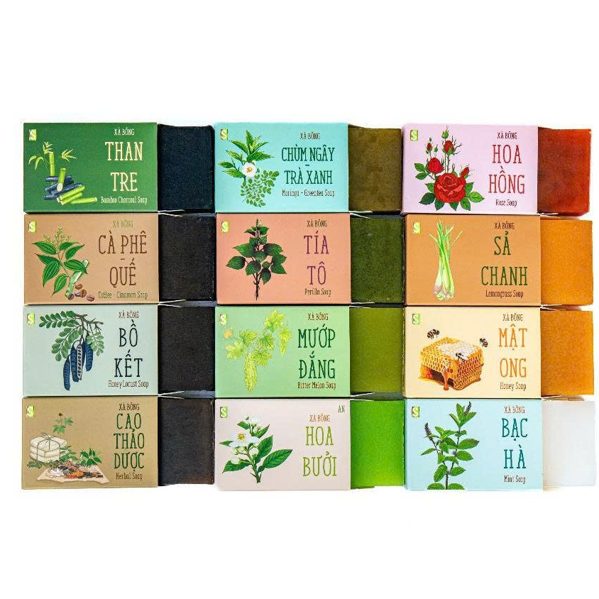  Xà bông sinh dược xà phòng tắm chiết xuất từ thảo mộc thiên nhiên dùng để tắm rửa tay gội đầu 