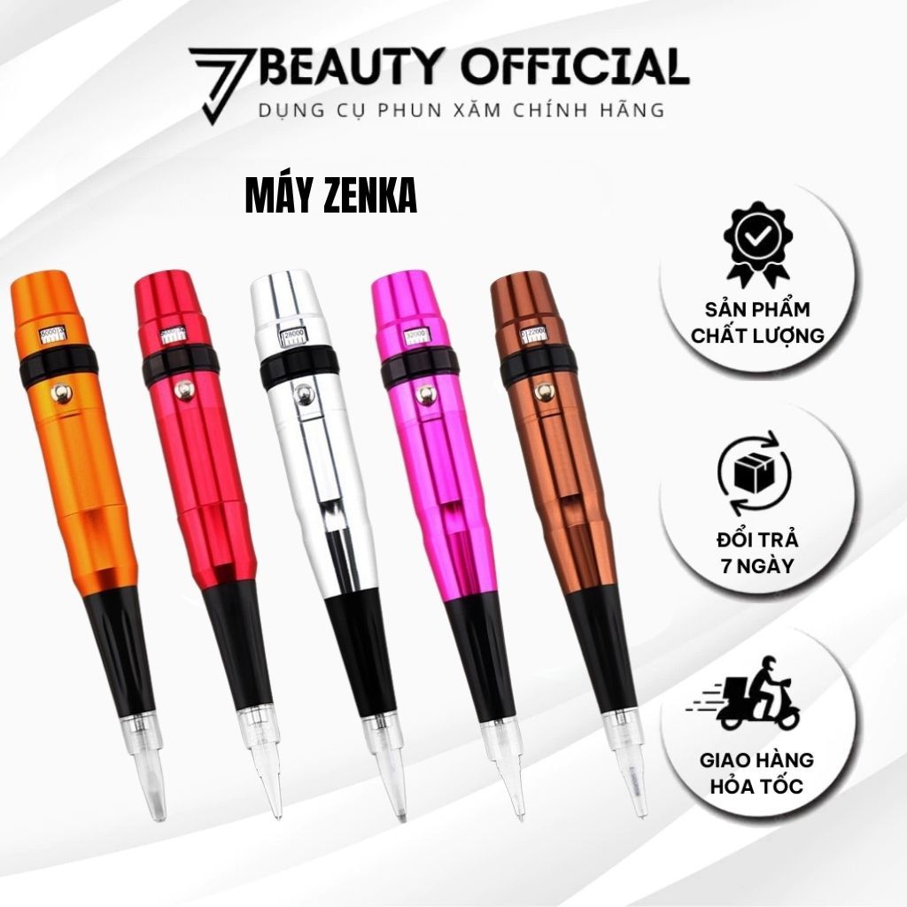 Máy phổ Thông Zenka Phun Xăm Thẩm Mỹ (Loại tốt) xăm mày, môi, mí mắt 7BEAUTY Dụng cụ phun xăm
