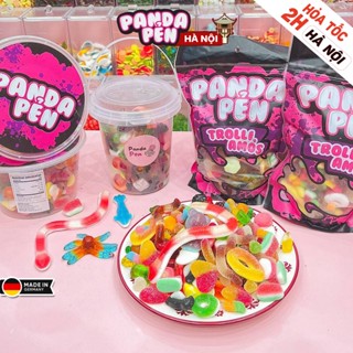 Kẹo Dẻo Đức Ăn Vặt Panda Pẻn 46 Mẫu, Buffet Kẹo Dẻo Trái Cây Không Chất Bảo Quản, Không Chảy Nước