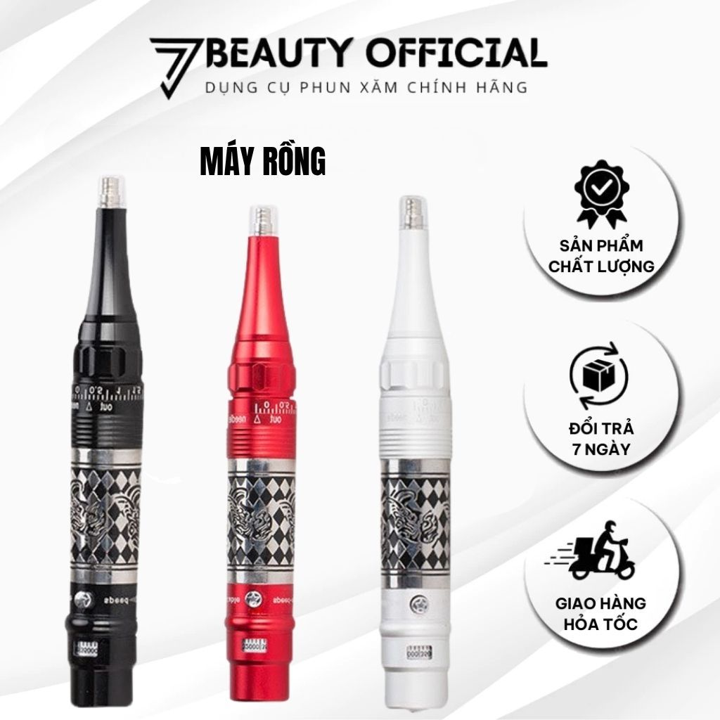 Máy Rồng Tích Điện Phun Xăm Môi Mày Máy Phun Xăm Thẩm Mỹ Chính Hãng 7BEAUTLY Dụng cụ phun xăm