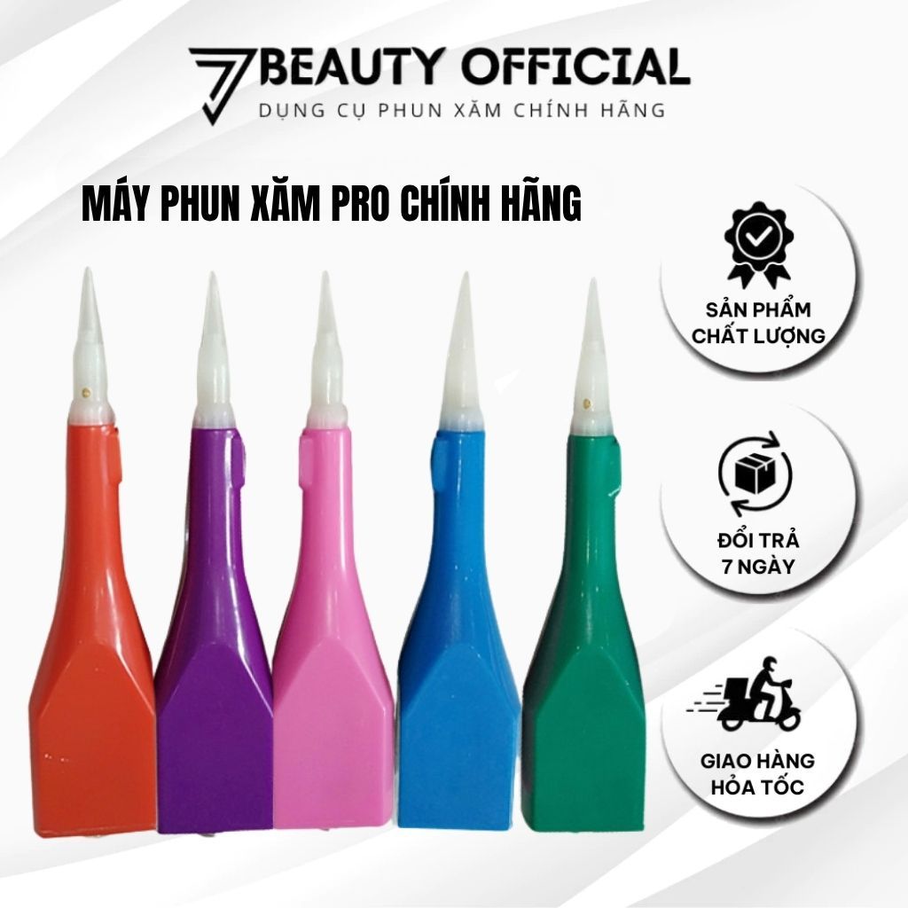 Máy PRO Phun Xăm Thẩm Mỹ Chỉnh tốc độ Máy phun xăm thần thánh chính hãng 7BEAUTY Dụng cụ phun xăm
