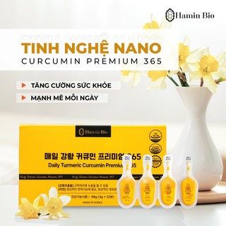   Tặng Bình  Tinh Nghệ Curcumin Nano Hàn Quốc 365 Hamin Bio 32 tép - Đẹp Da Dạ Dày Khỏe Tiêu Hóa Tốt 