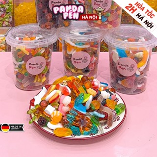Xô Kẹo Dẻo Đức 600gr Mix 46 Vị - Ăn Vặt Panda Pẻn Kẹo Dẻo Nhập Khẩu Hương Vị Tự Nhiên, KO Chảy Nước