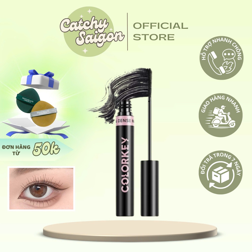 [COLORKEY] Mascara/Chuốt Mi Colorkey Vỏ Đen Chuốt Mi Dài, Tơi Tự Nhiên, 4.5g