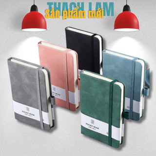 Sổ tay mini da A6 cao cấp 200 trang + Tặng bút | Notebook ghi chép, lập kế hoạch, học tập, họa cụ Thạch Lam