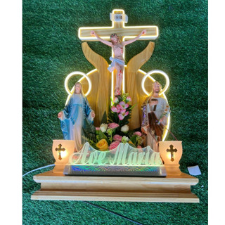  Bộ Bàn Thờ Công Giáo Tròn Tay,Tượng  Cao 30CM Có Đèn Led - Bàn Thờ Công Giáo Đông Phương Fatima  NCDS-0010  