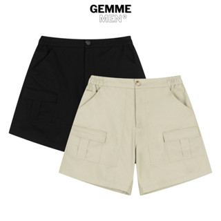 Quần short kaki túi hộp trước big size trên gối GEMME MEN, thể thao, năng động, big size 55kg - 150kg