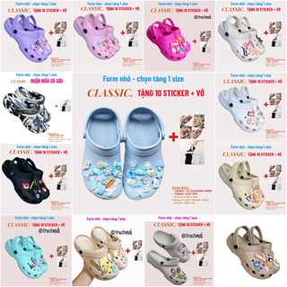 Dép Cross Clog Classic [Tặng 10 jitbitz + Vớ] sục cá sấu đúc nguyên khối quai ngang Nam Nữ 2025 ÊM NHẸ -  TRUSTVNXK