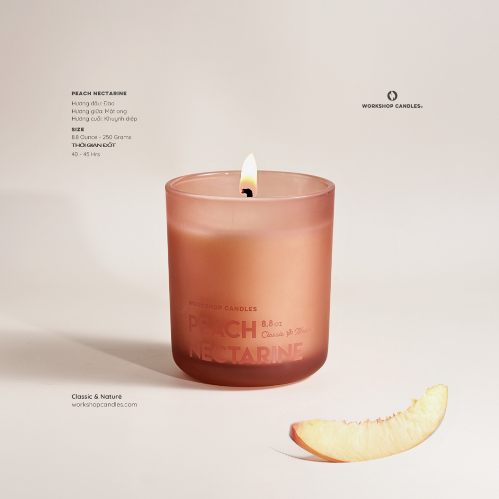 Nến Thơm Cao Cấp Peach Belliniby Workshop Candles 8.8oz