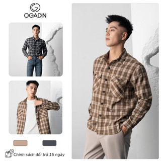  Áo Sơ Mi Caro - Sơ Mi Caro Street Styles OGADIN Form Dáng Đường Phố Chất Vải Dày Dặn OGADIN OSM008 