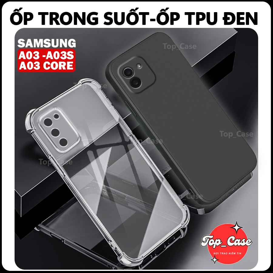 Ốp lưng Samsung Galaxy A03,A03S,A03 CORE Chống Sốc,Trong Suốt Bảo vệ camera