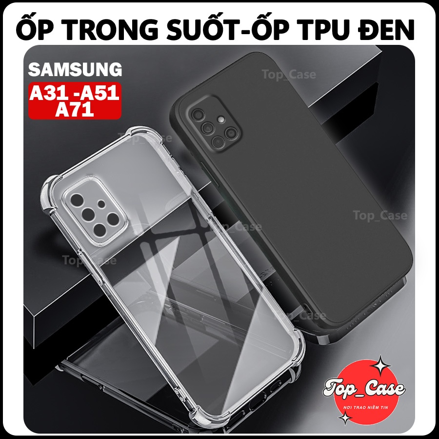 Ốp lưng Samsung A31/ A51/ A71 Chống Sốc,Trong Suốt,Galaxy,Bảo vệ camera
