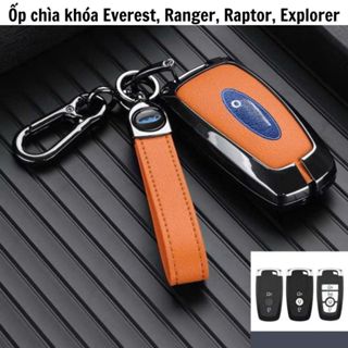 Ốp Chìa Khóa Everest Ranger Raptor Explorer Hợp Kim Phối Da Cao Cấp –Bao Da Smartkey Ô Tô