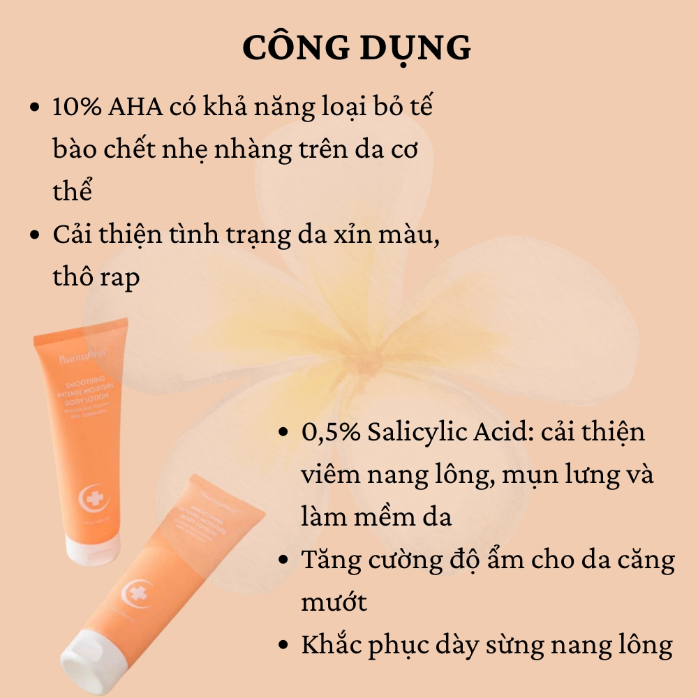 Ảnh 3 của Kem dưỡng  Pharmaform Smoothing Intense Moisture Body Lotion cải thiện tình trạng viêm nang lông