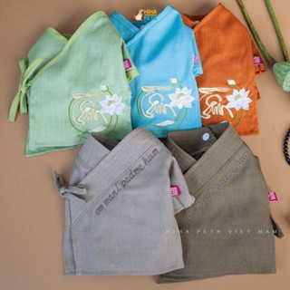 Áo Lam Cho Thú Cưng Đi Chùa, Đồ Lam Cho Chó Mèo Quần Áo Thú Cưng HihaPets