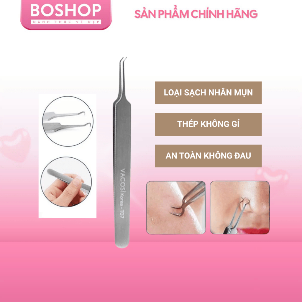 Nhíp Gắp Mụn Cám Vacosi T07 1 Cây