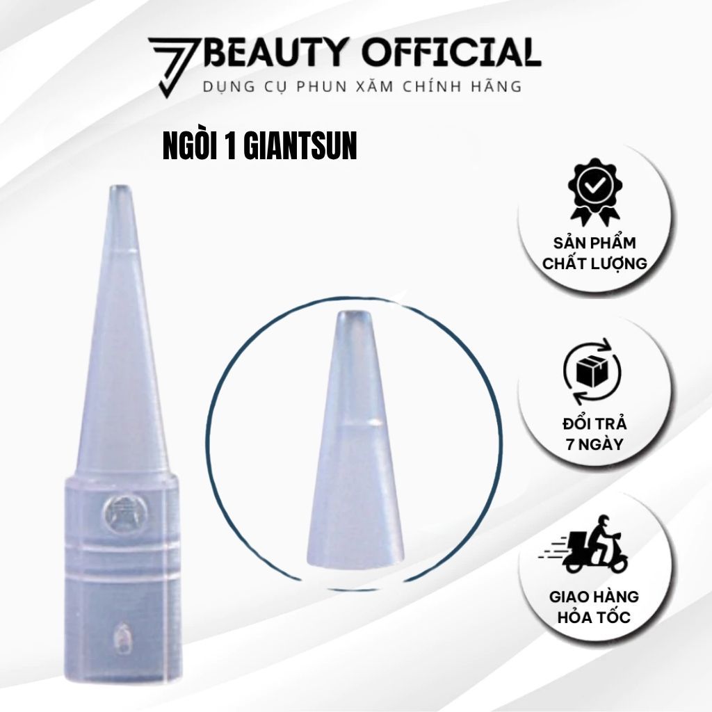 Ngòi 1 Giantsun (Ngòi Lỗ)- 100 chiếc ngòi 1 máy phun xăm Giantsun