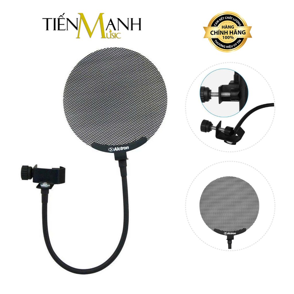 Màng Lọc Âm Kim Loại Tròn Alctron MA019B - Cho Micro Thu Âm, Mic LiveStream Microphone Pop Filter MA