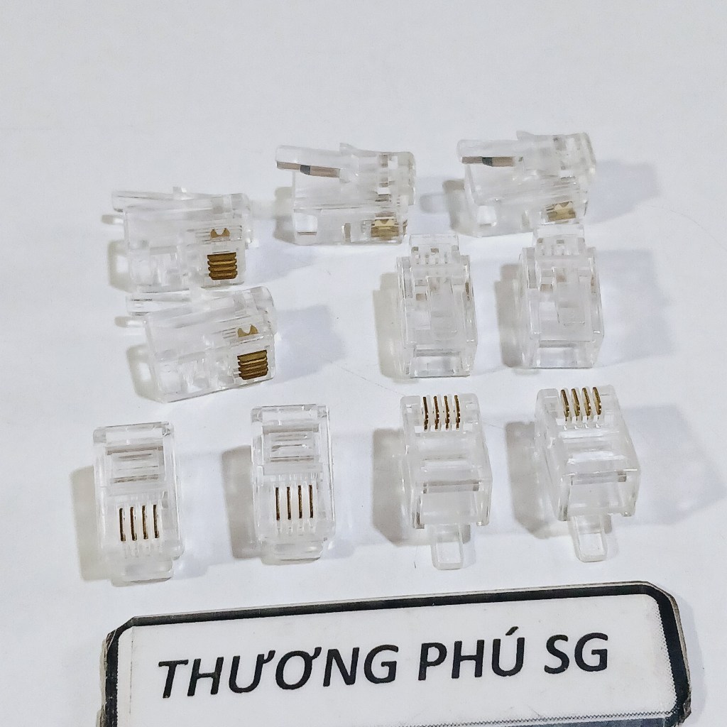 Đầu RJ9 4P4C 4 line (Đầu Rj9 4 Pin, Rj9 4 tim, Rj9 4 line, Rj9 4P4C)
