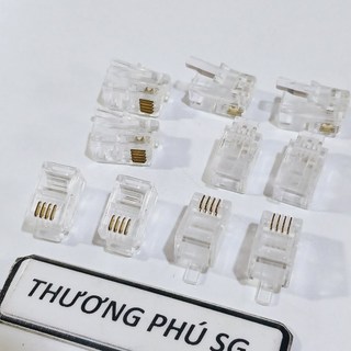 Đầu RJ9 4P4C 4 line (Đầu Rj9 4 Pin, Rj9 4 tim, Rj9 4 line, Rj9 4P4C)