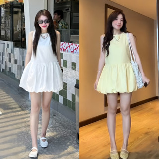 (TẶNG QUẦN BẢO HỘ) Đầm babydoll ba lỗ dáng bí suông freesize KIKI DRESS