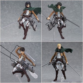 16cm Khớp FULLBOX [ Hỏa tốc HCM ][ Vũ Trí Ba ] Mô hình nhân vật figma - Attack on Titan - Eren Levi Mikasa Erwin