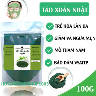  100g Bột Tảo xoắn nguyên chất Spirulina Nhật Bản  - Tảo xoắn cao cấp chuyên vi kim spa 