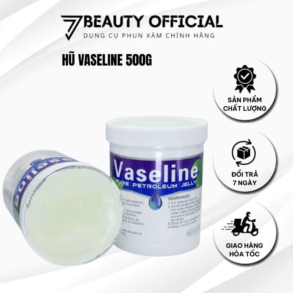 Hũ vaseline (500g) Dùng trong phun xăm