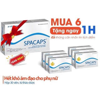  Combo 7 Hộp Viên Uống Spacaps - Mua 6 Tặng Ngay 1 - giảm khô hạn tăng dịch tiết nội tiết tố từ mầm đậu nành hà thủ ô 