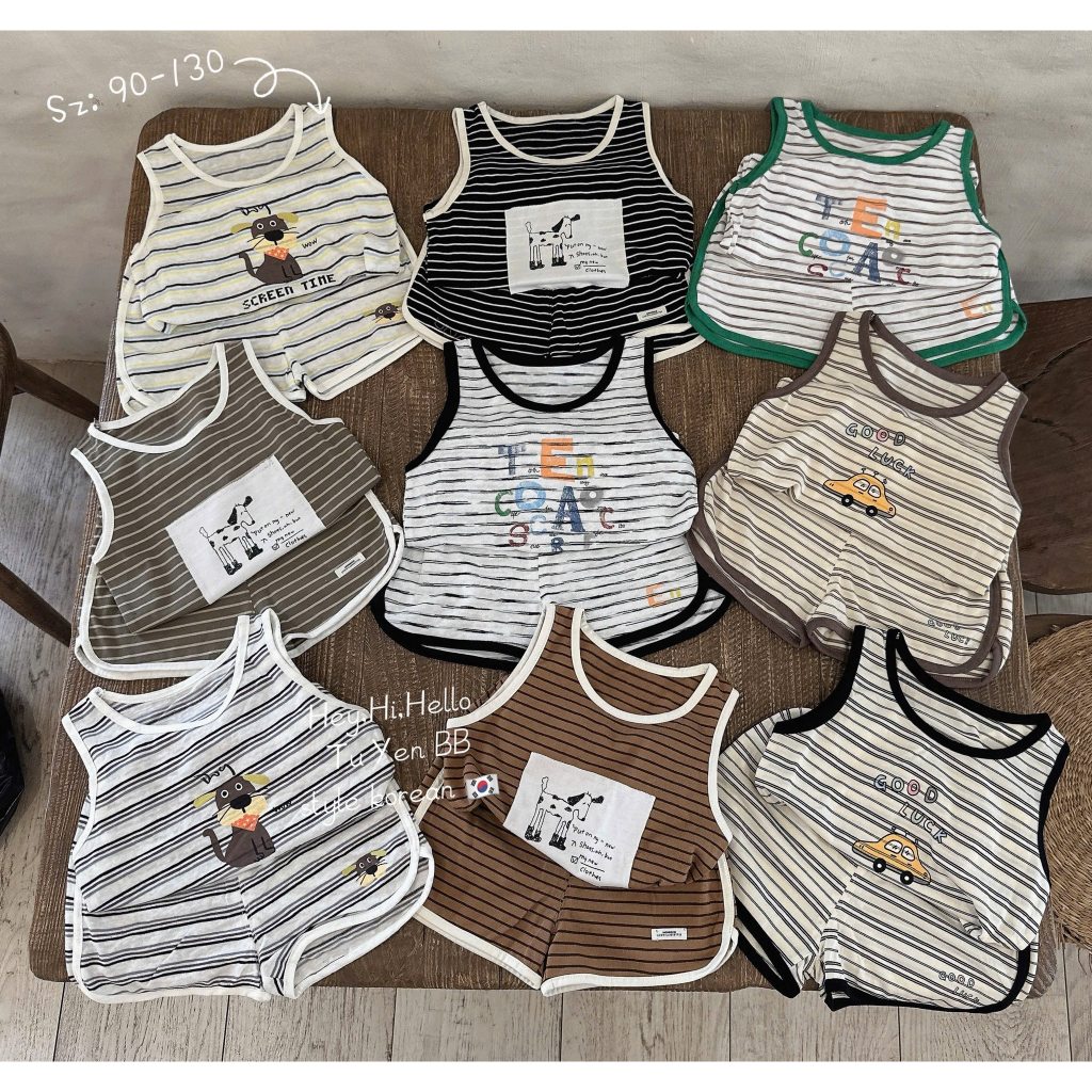 Bộ ba lỗ, sát nách mềm mát hàng Quảng Châu