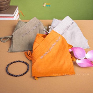  Đồ Lam Cho Bé Cún Trai Đi Chùa Thiền Tịnh Áo Lam Cho Chó Mèo Quần Áo Thú Cưng HihaPets 