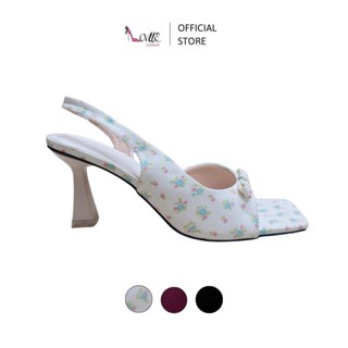 LOVIIECORNER - GIÀY CAO GÓT MŨI VUÔNG - SANDAL GÓT LOE QUAI ĐÍNH NƠ - CAO GÓT NỮ THỜI TRANG HẬU THUN 7 PHÂN G250602