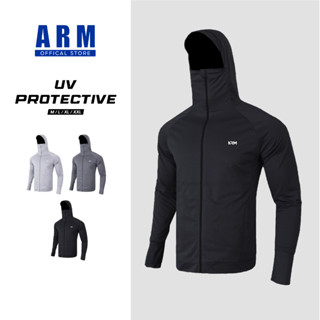 Áo Khoác Chống Nắng Nam 2 lớp ARM Chất Liệu Thông Hơi Thoáng Khí, Khóa Kéo Mũ Trùm Kín Mặt Chống Tia UV