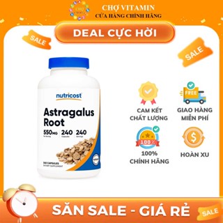 Thực Phẩm Bảo Vệ Sức Khoẻ Nutricost Astragalus Root - Hỗ Trợ Miễn Dịch, Chống Lão Hoá, Tăng Cường Sức Khỏe