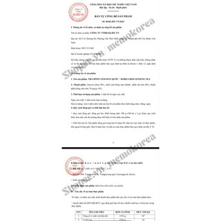 💥MEMOKorea💥 TRÀ HỒNG SÂM HÀN QUỐC THƯỢNG HẠNG