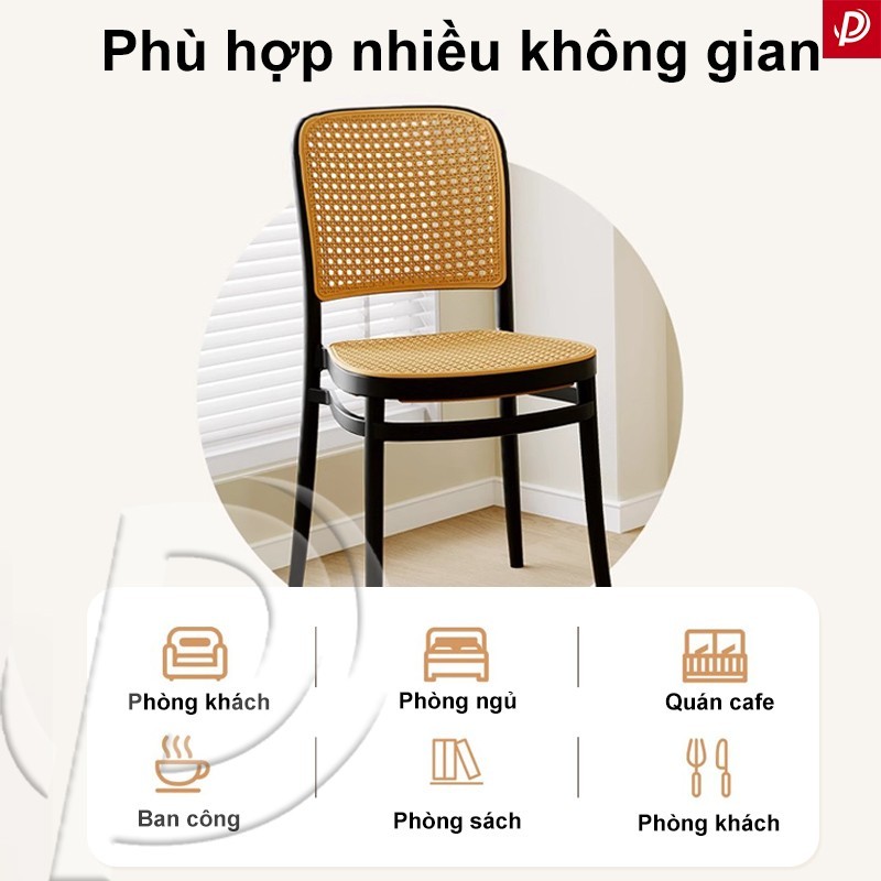Ghế Nhựa Tựa Lưng Mặt Lưới Mây Hiện Đại Xếp Chồng Nhiều Màu Dùng Cho Quán Cà Phê Ban Công Sân Vườn | BigBuy360 - bigbuy360.vn