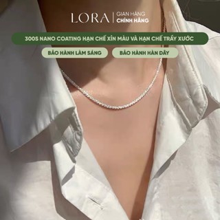 [BH Trọn Đời] Dây Chuyền Nam Bạc S925 Lấp Lánh Lora Bling