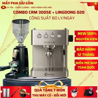 ( TP.HCM) HỎA TỐC ComBo Bộ Máy pha cà phê Gemilai CRM 3005E + LingDong 020 KÈM NHIỀU QUÀ TẶNG