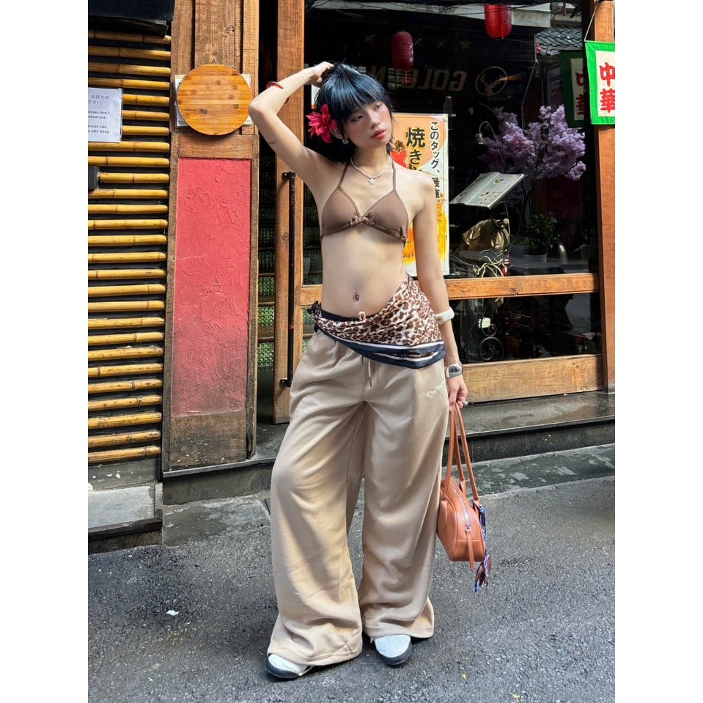 (SẢN PHẨM CHO HÈ NỈ 2DA) QUẦN DÀI FORM RỘNG UNISEX NỈ 2DA ĐỊNH LƯỢNG 350GSM ĐEN.STU ( Q3) | BigBuy360 - bigbuy360.vn