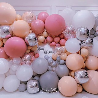 Set 10, 30,50 Bóng TongXuan 10 inch Màu Retro, Màu Nâu Tây (Nâu Nhạt), Nâu Cafe Đậm, Bạch Đàn, Xanh Bơ