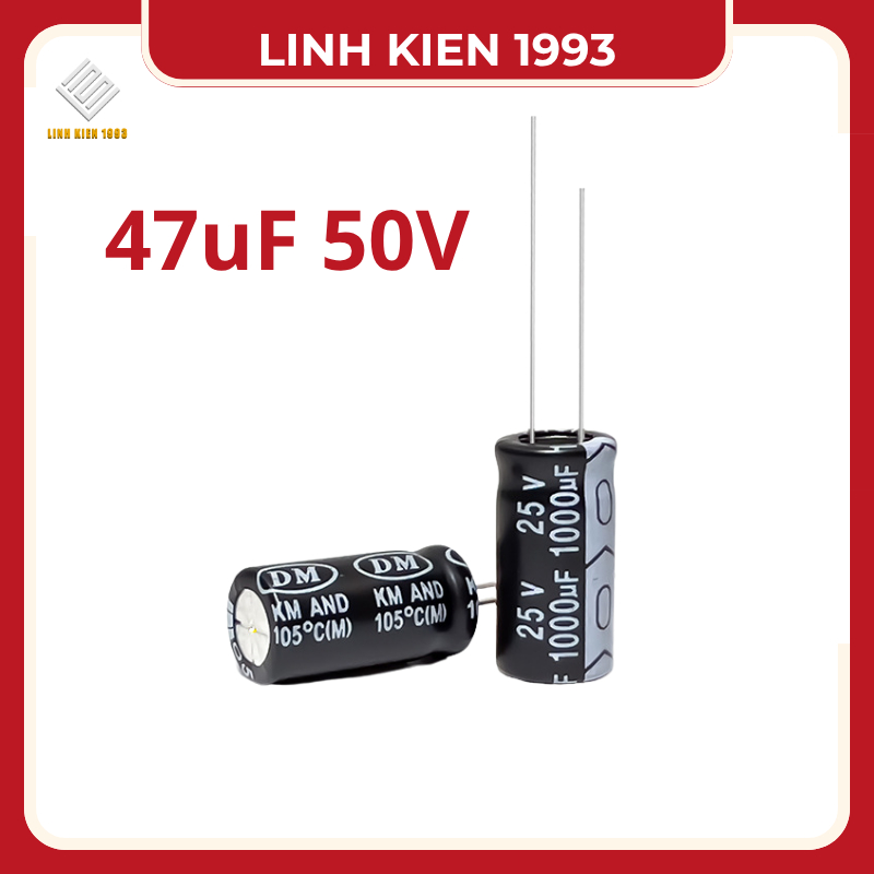 SÉT 4 CON Tụ 47uF 50V tụ hóa 47uf50v tụ phân cực