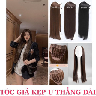 Tóc Giả Kẹp Chữ U Thẳng Dài 60cm – Tóc Dài Tự Nhiên, Kẹp Gọn Trong 5 Giây!