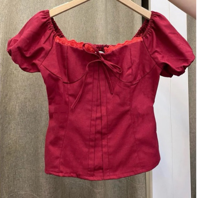 Áo Kiểu Linen Viền Ren Tay Bo - Rattit Top M380 Kenco clothing Sài Gòn | BigBuy360 - bigbuy360.vn