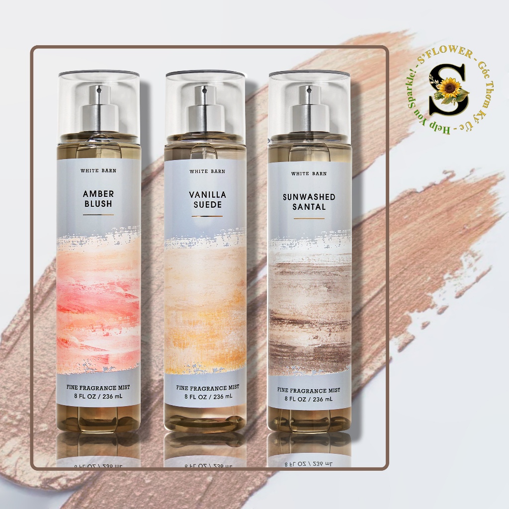 NEW CLEAN START | Xịt Thơm Nước Hoa Bath & Body Works Body Mist - Vanilla Suede | Sunwashed Santal |