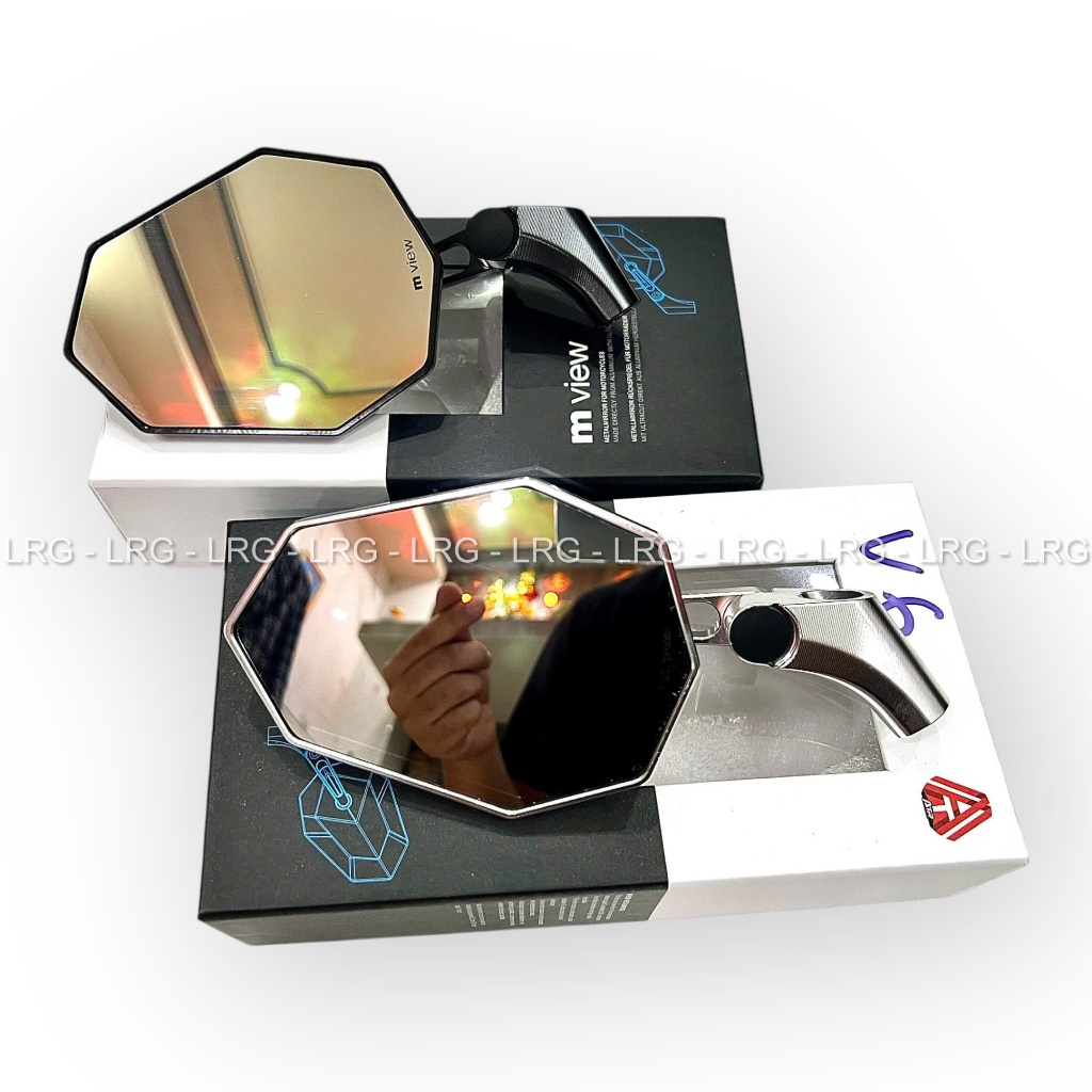 Gương Mview 10 Cạnh Mẫu V6 Full CNC Chuẩn Loại 1 Lắp Như Zin Cho Mọi Loại Xe Máy