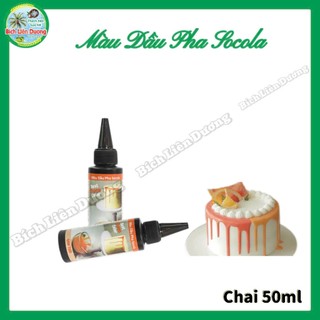 (CHAI 50ML) MÀU DẦU PHA SOCOLA_MÀU CAM TƯƠI