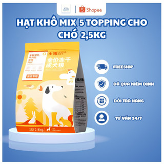  2,5KG - 5KG Thức Ăn Hạt Cho Chó DONGPET - Phù Hợp Với Mọi Giống Dễ Ăn Dinh Dưỡng Đầy Đủ Mọi Bữa Ăn Mix 5 Loại Topping 