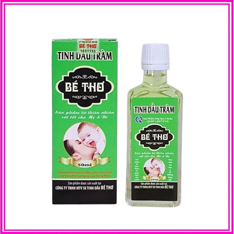 Tinh Dầu Tràm Bé Thơ 50ml, Dầu Tràm Nguyên Chất Cho Bé Sơ Sinh Phòng Cảm Cúm, Cảm Lạnh, Giữ Ấm Cơ Thể